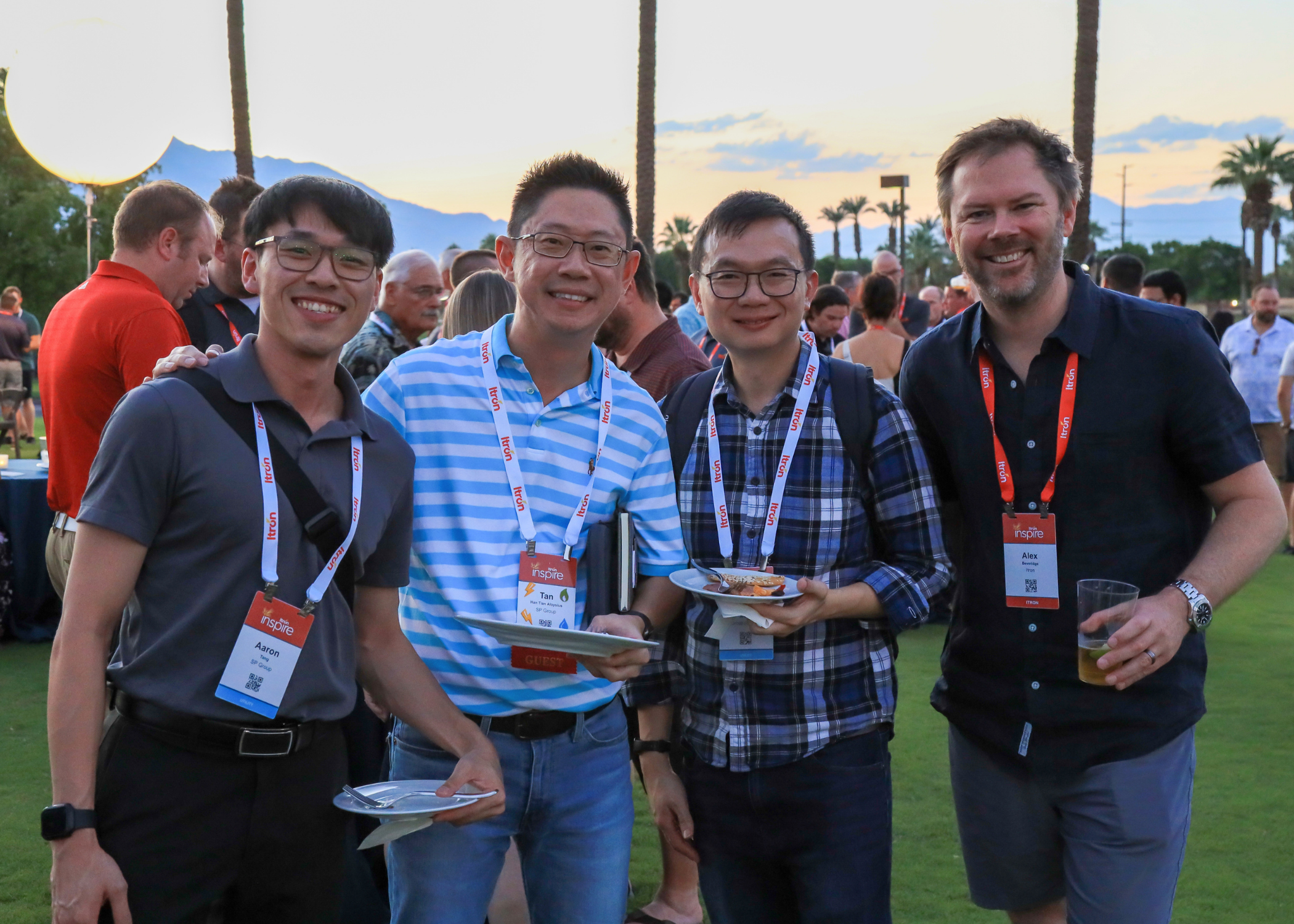 Itron Inspire Networking Reception people pausing for camera